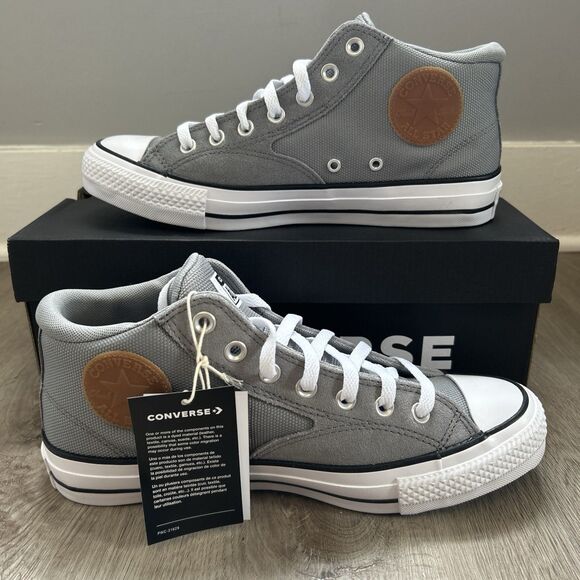 Converse CTAS Malden Street Mid Canvas Mens 11 Gray Shoes Sneakers A09499C NEW - Picture 1 of 10